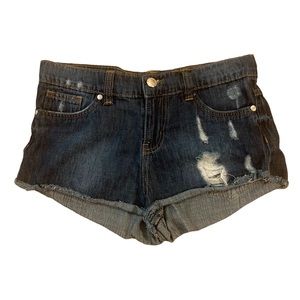 Zara Boho Festival Booty Shorts Distressed Denim High-Rise Women’s 8